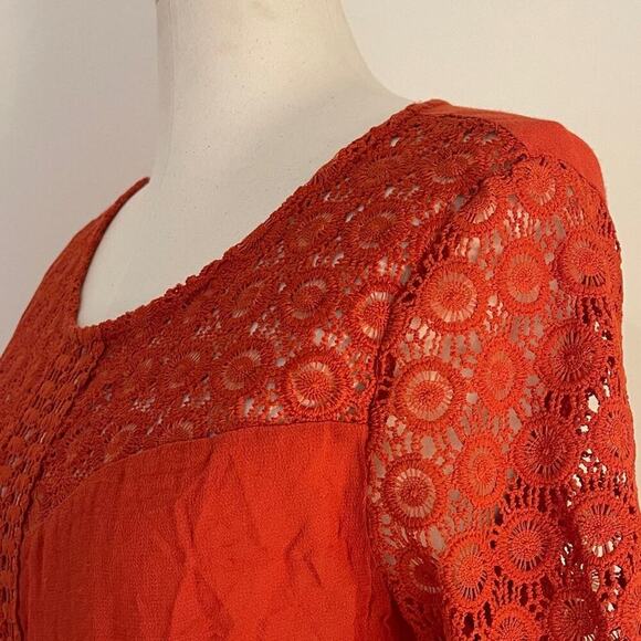 Altar'd State Red Boho Peasant Dress | Size M - Picture 4 of 7